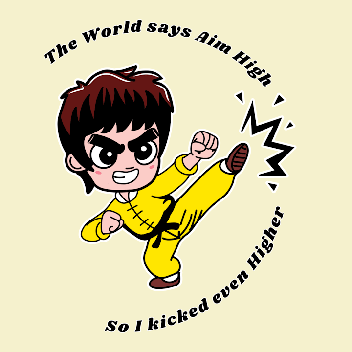 Cover image for Aim higher Motivational cartoon and products