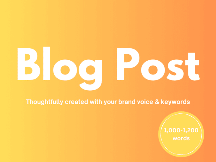 Cover image for 1,000-1,200 Word Blog Post