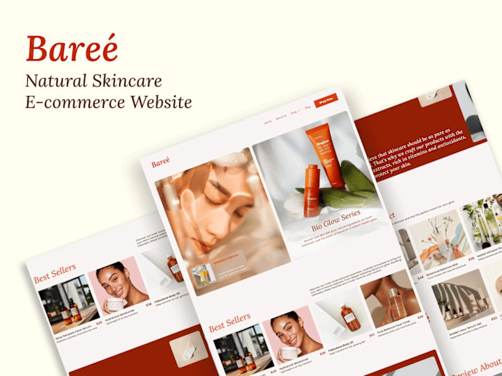 Cover image for Baree - Skincare E-commerce Website Design