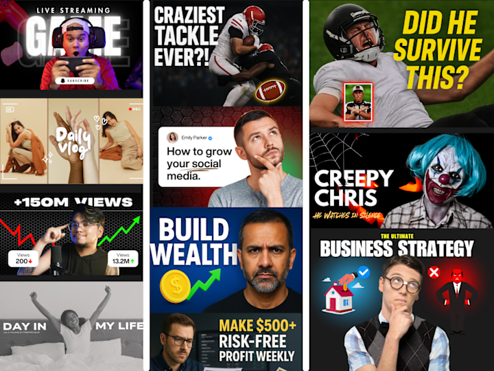Cover image for High-CTR YouTube Thumbnails Across Multiple Niches