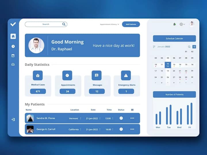 Cover image for Healthcare Dashboard Interface