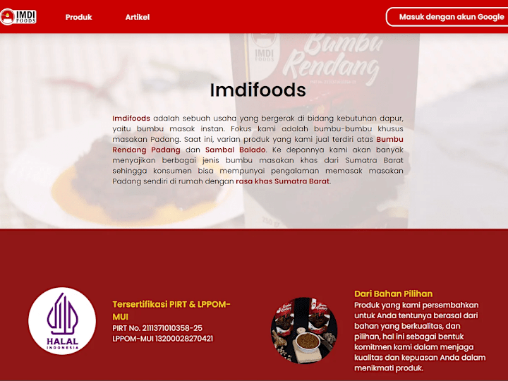 Cover image for Imdifoods E-commerce