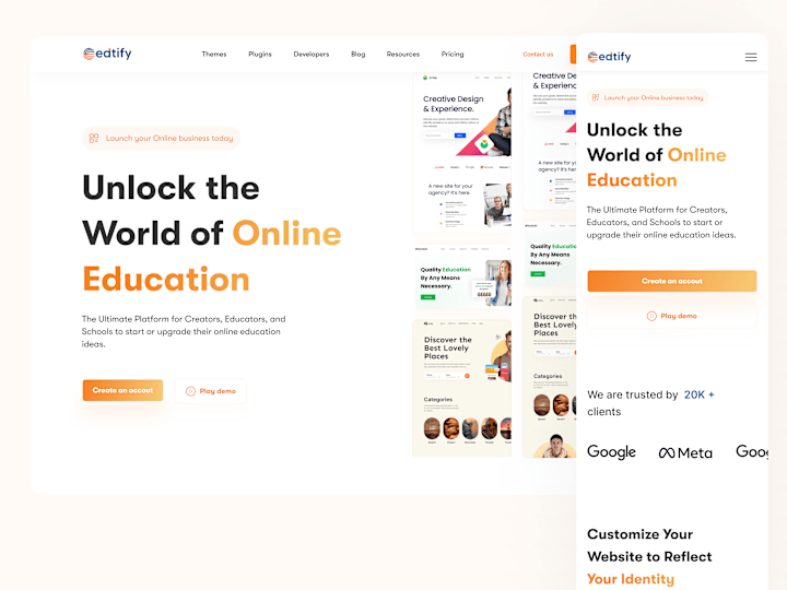 Cover image for Edtify Landing Page redesign