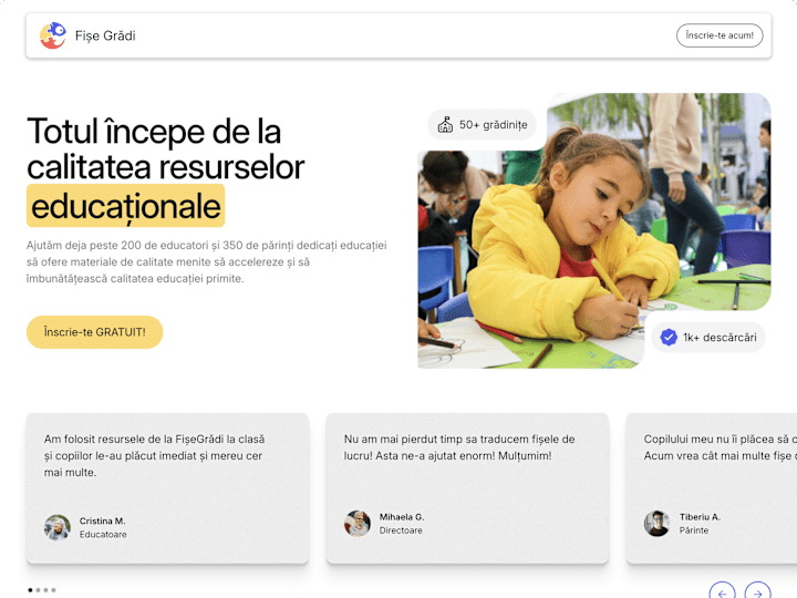 Cover image for Fise Gradi Landing Page | Education Start-up LP