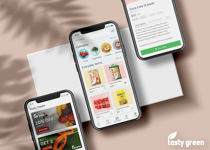 Cover image for UX Case Study: Designing Tasty Green — Grocery Store App 🥦