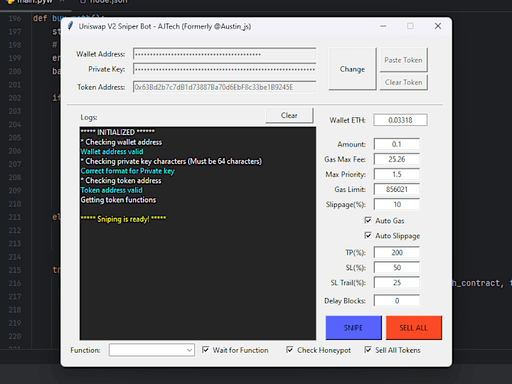 Cover image for Uniswap/PancakeSwap (Ethereum Blockchain) Liquidity Sniper Bot