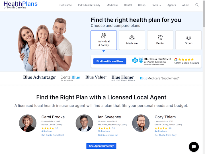 Cover image for Health Insurance Marketing and Quoting Responsive Website
