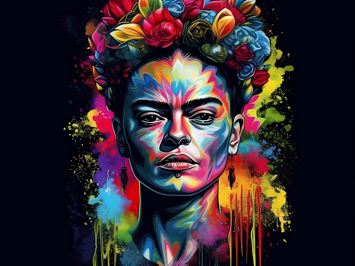 Cover image for Frida Kahlo my Rainbow AI inspiration