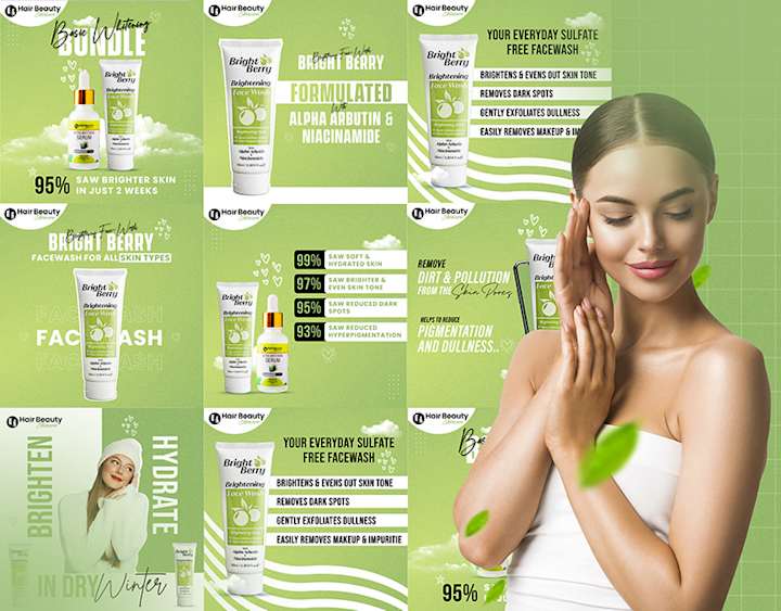 Cover image for Hair Beauty Skin Care Vol 2 - Social Media Campaign Graphics