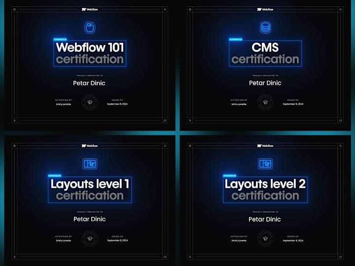 Cover image for Certified Webflow Expert