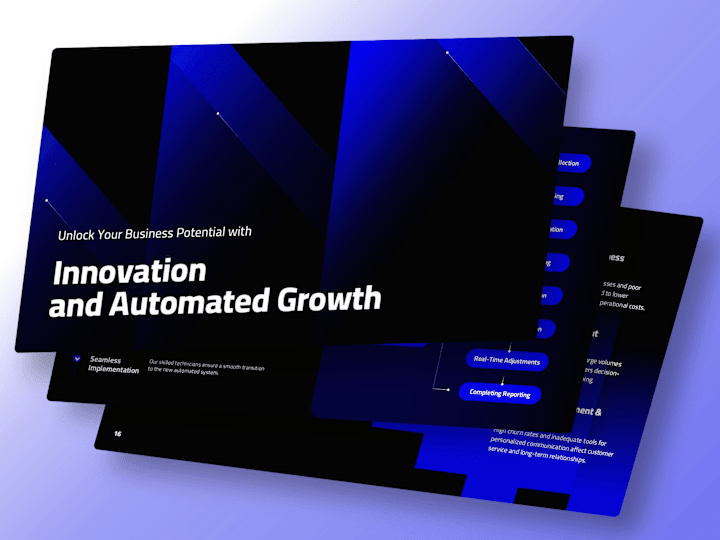 Cover image for SaaS Pitch Deck - Automation Industry Investor Deck