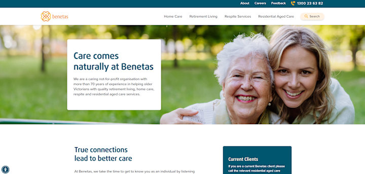 Cover image for Aged Care Melbourne | Benetas