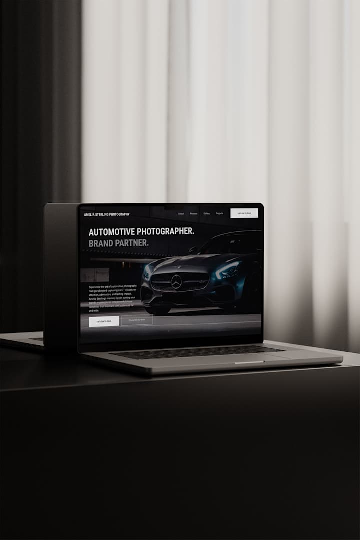 Cover image for Bold Luxury Automotive Photography One-Page Web Design Concept