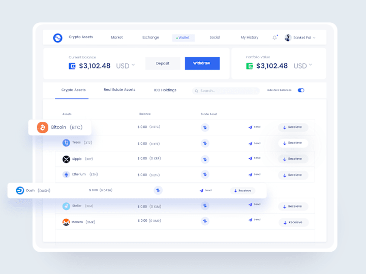 Cover image for Crypto Wallet Ui Design