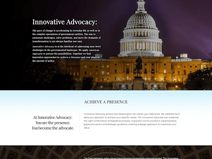 Cover image for Innovative Advocacy | Wordpress Website Redesign