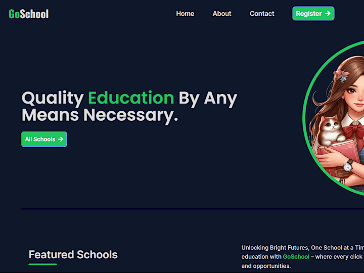 Cover image for GoSchool - A Next.js School Finder Web Application