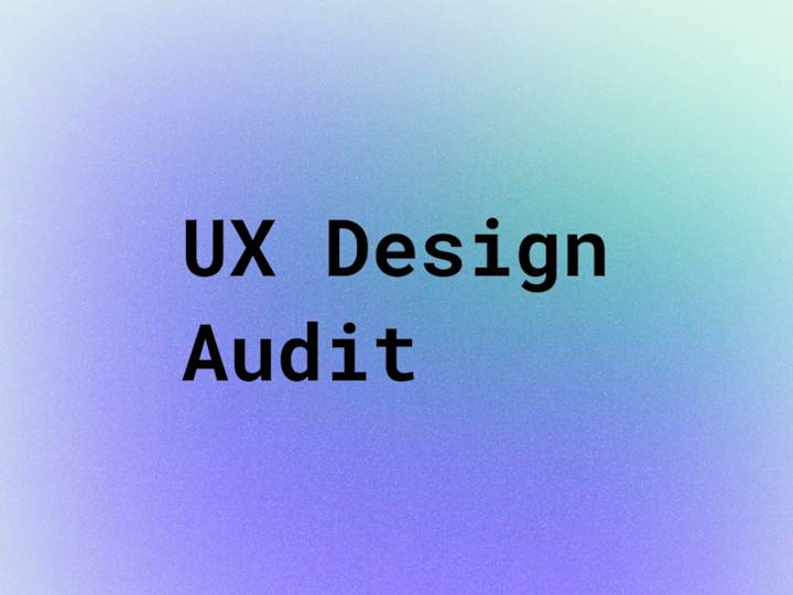 Cover image for UX Design & Accessibility Audit