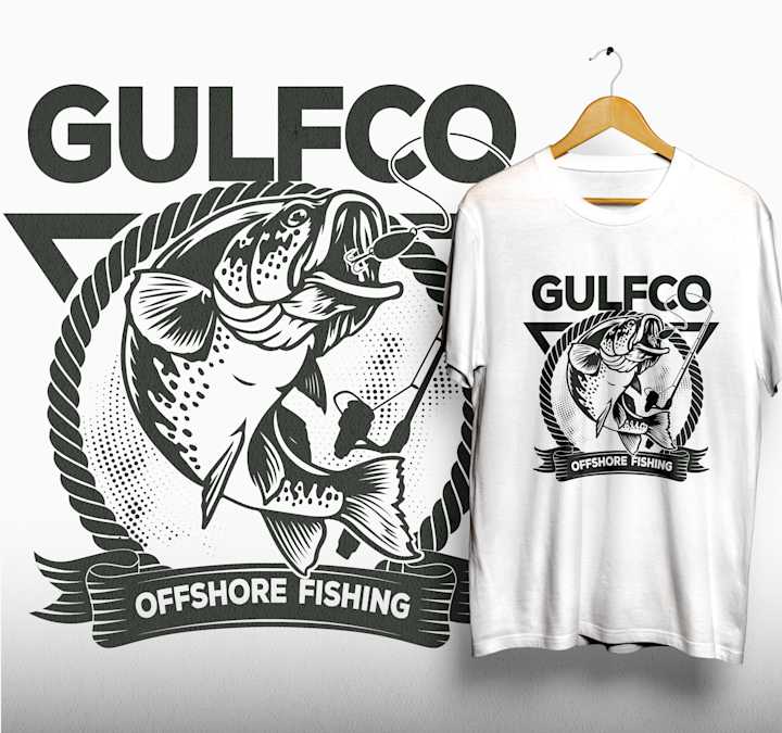 Cover image for Fishing T-shirt Design