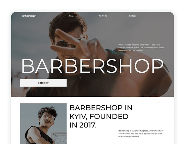 Cover image for Landing Page Barbershop on Behance