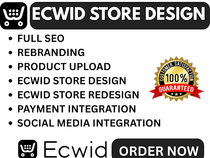 Cover image for  get ecommerce website ecwid store redesign ecwid store design