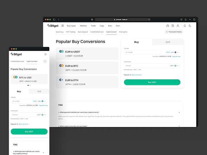Cover image for Balance conversion on the exchange platform