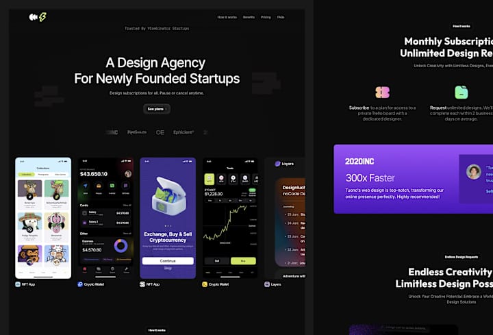 Cover image for Tuono — Design Subscription Agency Template