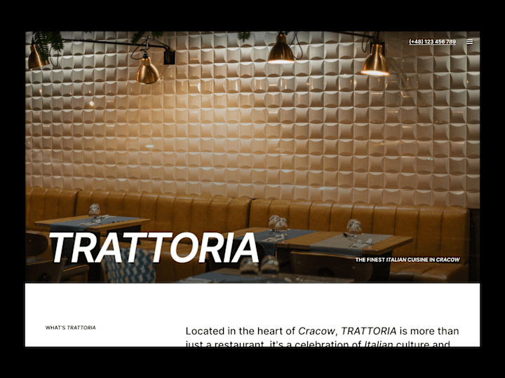 Cover image for TRATTORIA - Italian Restaurant Framer Template