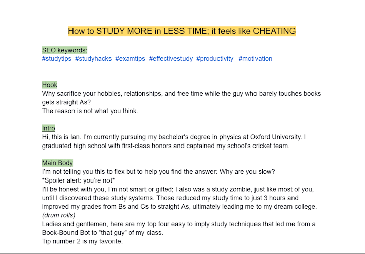 Cover image for YouTube Script for An Educational Video