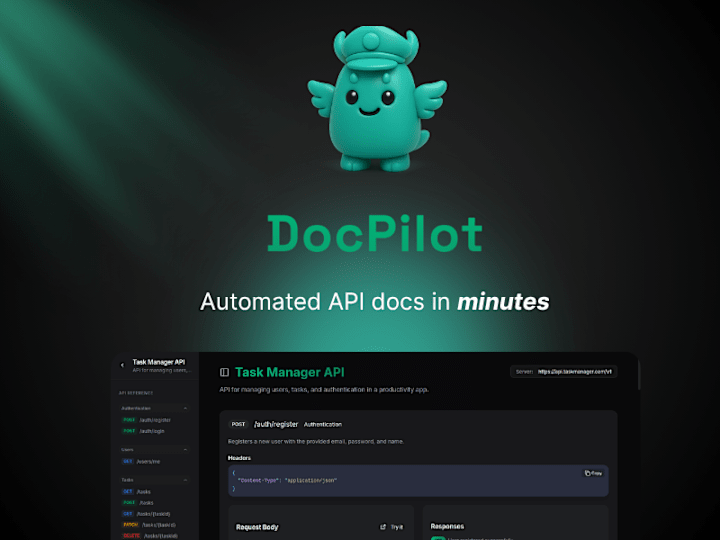 Cover image for DocPilot - Interactive API docs in minutes