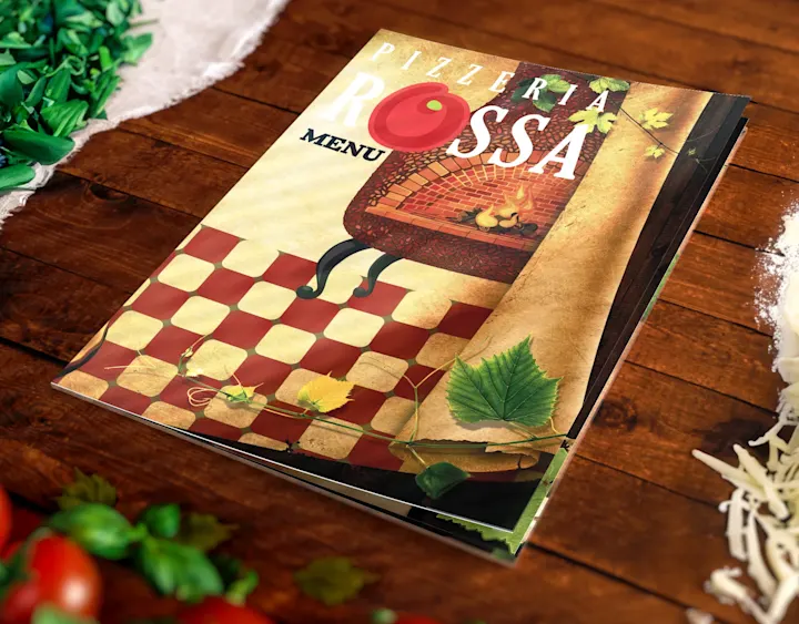 Cover image for PIZZERIA ROSSA - Food Menu Design