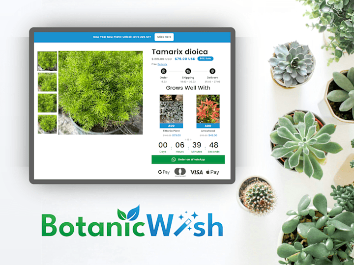 Cover image for Product Page Design for "Botanic Wish"