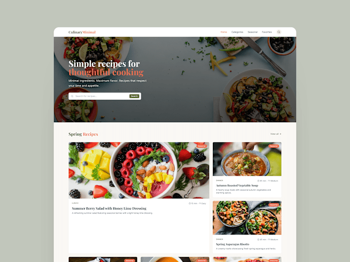 Cover image for Seasonal Recipe Website - Bolt.new Concept