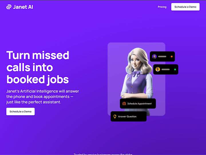 Cover image for Janet - AI Receptionist for Service Businesses