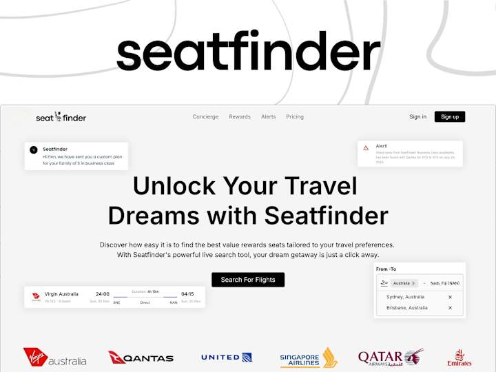 Cover image for Seatfinder - Find reward seats instantly