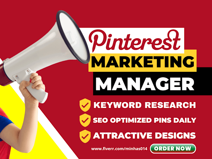 Cover image for  I will do Pinterest marketing manager as virtual assistant