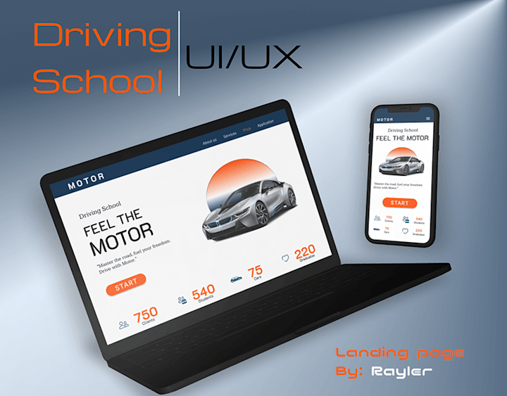 Cover image for UI/UX Design | Landing Page | Driving School :: Behance