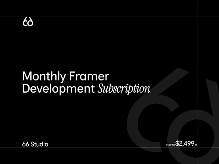 Cover image for Framer Development - Monthly Subscription