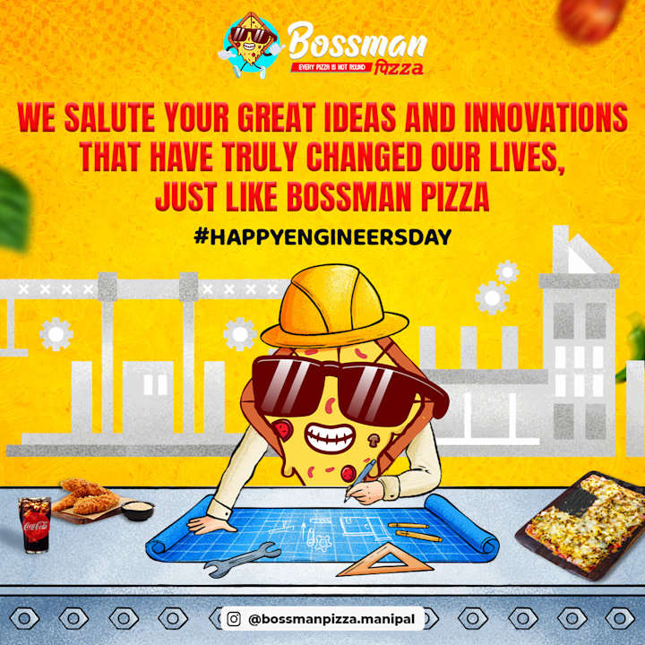 Cover image for Social media posts for Bossman Pizza