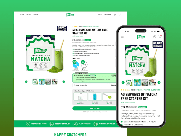 Cover image for Matchabar Starter Kit Landing Page
