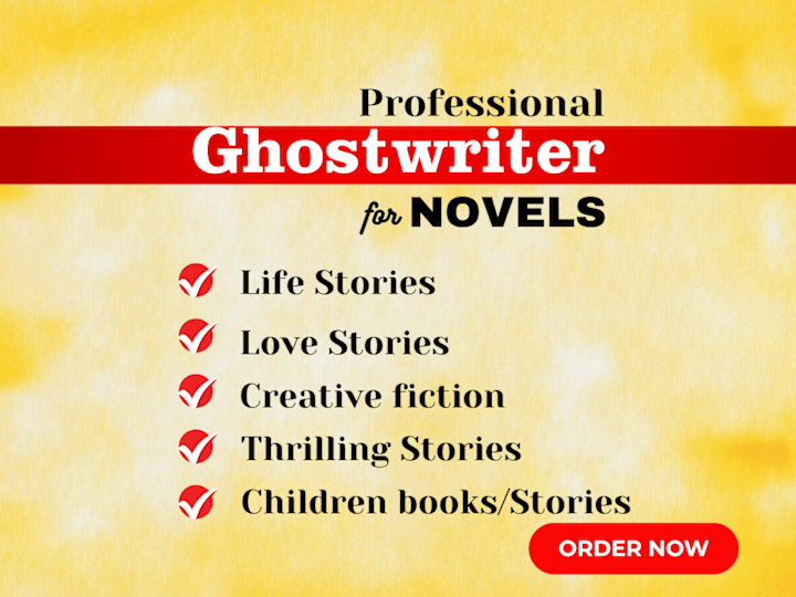 Cover image for Ghostwriting for Novels and Short Stories