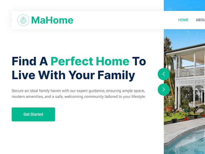 Cover image for MaHome - Real Estate WEBSITE