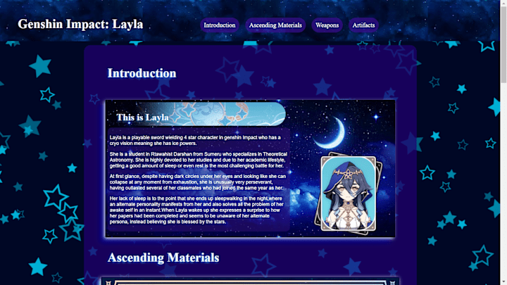 Cover image for Interactive Website about Layla