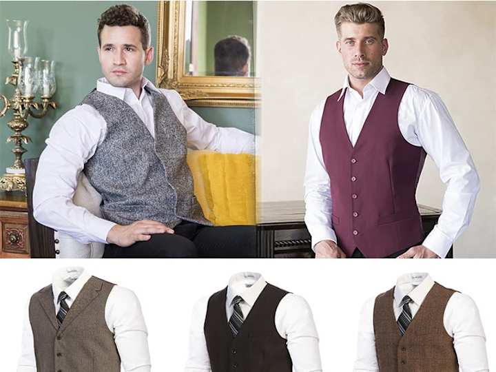 Cover image for Men's Formal Wear Suite Vests