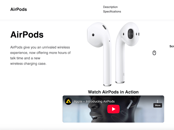 Cover image for AirPods Landing Page