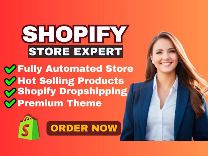 Cover image for I will create shopify store design shopify website design 