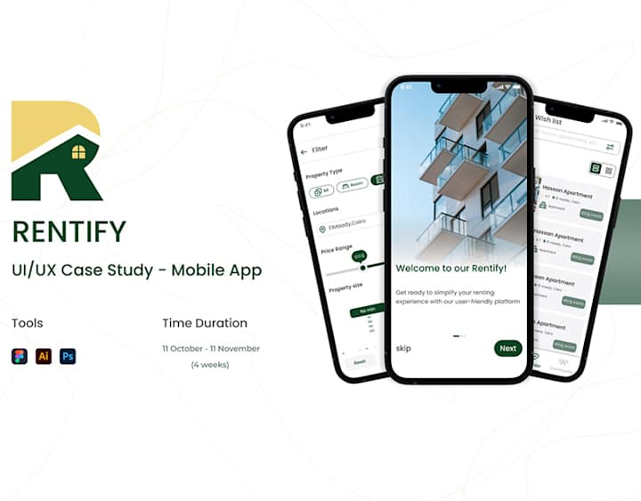 Cover image for Rentify - UI/UX Case Study (Mobile App) :: Behance