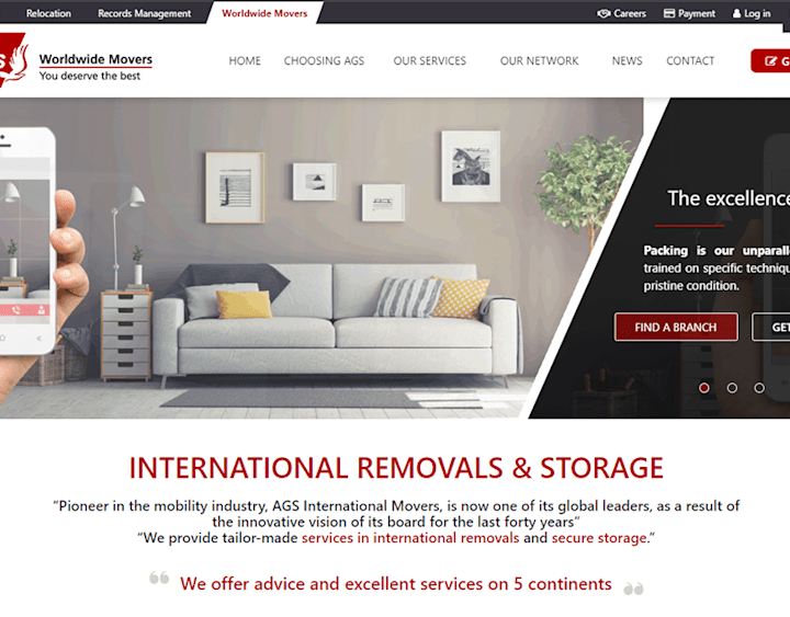 Cover image for AGS Movers Logistic & Shipping Website Design in Dubai 