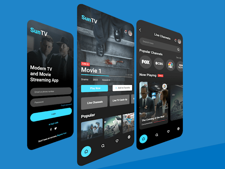 Cover image for Modern TV and Movie Streaming App