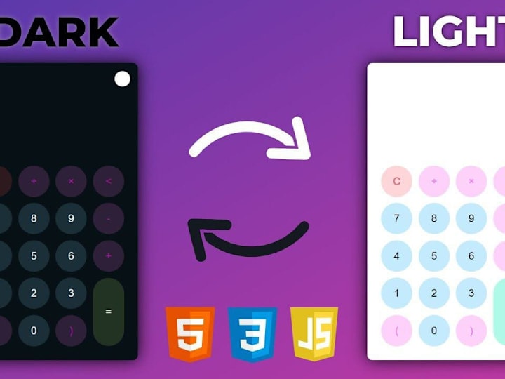 Cover image for calculator-with-both-light-and-dark-themes