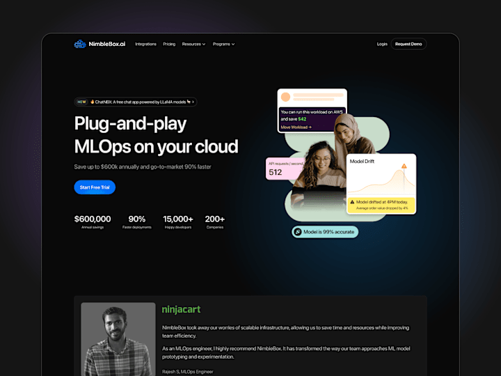 Cover image for NimbleBox.ai Website Redesign